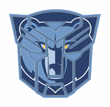 Autobots Memphis Grizzlies logo vinyl decal